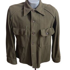 Men's Medium Vintage Shirt Army OG 108 Vietnam Military Distress 1960s 70s